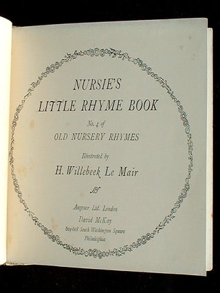 Nursie's Little Rhyme Book.