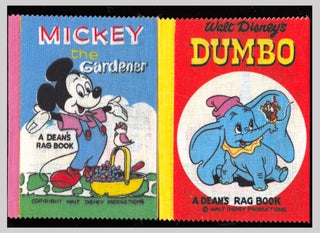 Walt Disney's ..... Complete Set of 1961 Dean's Rag Books: #6104 Donald Duck and His Nephews; #6105 Mickey the Gardener, #6106 Pluto and his Friends, #6113 Figaro the Playful Kitten, #6114 Dumbo, #6115 Bambi and Thumper.