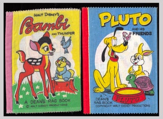 Walt Disney's ..... Complete Set of 1961 Dean's Rag Books: #6104 Donald Duck and His Nephews; #6105 Mickey the Gardener, #6106 Pluto and his Friends, #6113 Figaro the Playful Kitten, #6114 Dumbo, #6115 Bambi and Thumper.
