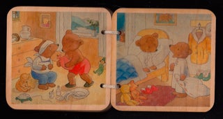 [Brumm und Braun] a Sevi wooden book of The Bear Family.
