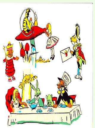 Item #22436 Tony Sarg Wallpaper Alice in Wonderland Figures. Carolliana