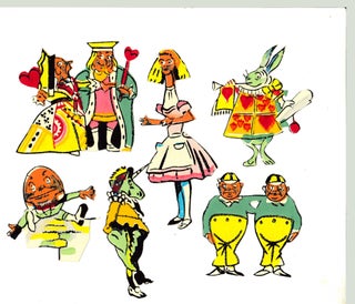 Tony Sarg Wallpaper Alice in Wonderland Figures.