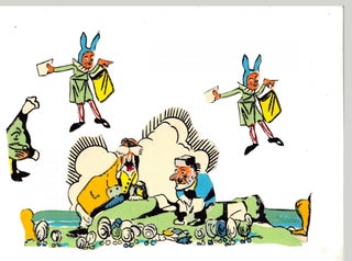 Tony Sarg Wallpaper Alice in Wonderland Figures.