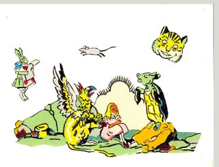 Tony Sarg Wallpaper Alice in Wonderland Figures.