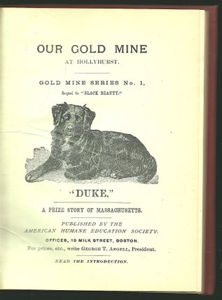 Item #22745 Our Gold Mine at Hollyhurst No. 1 "Duke" anon, attributed to Mary Matthews Bray 1837...