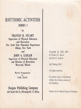 Rhythmic Activities, Series 1.