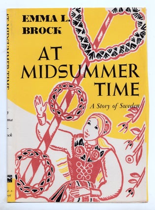 Item #50027 At Midsummer Time. partial DUSTJACKET ONLY. Emma L. Brock