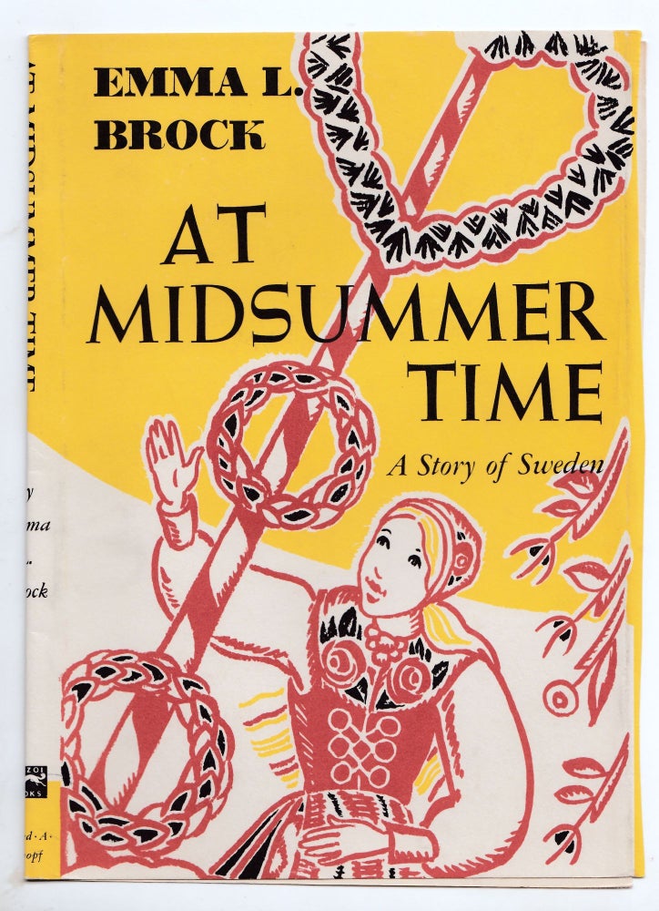 Item #50028 At Midsummer Time. DUSTJACKET ONLY, dw only, Dust Jacket only, NO BOOK. Emma L. Brock.