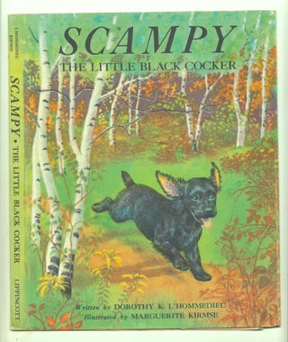 Item #50079 Scampy the little black Cocker. DUSTJACKET ONLY. Dorothy K. L'Hpmmedieu
