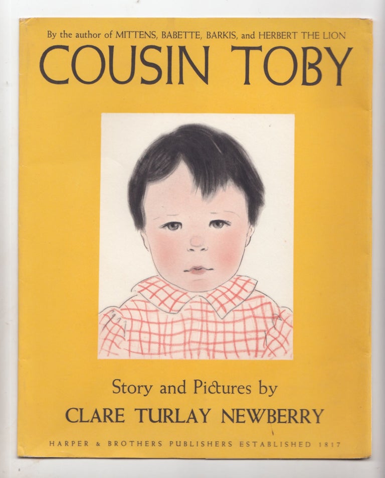 Item #50093 Cousin Toby. DUSTJACKET ONLY, dw only, Dust Jacket only, NO BOOK. Clare Turlay Newberry.