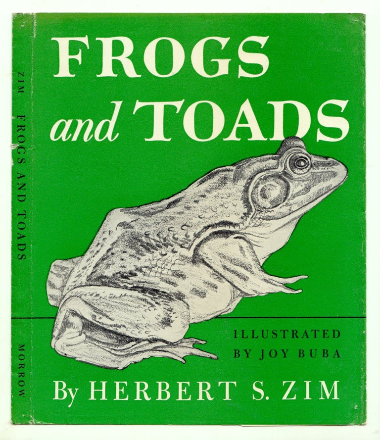Item #50119 Frogs and Toads DUSTJACKET ONLY, dw only, Dust Jacket only, NO BOOK. Frogs and Toads Zimm.